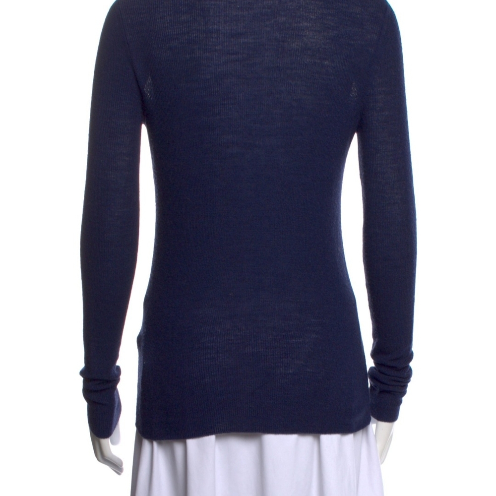 The Row Blue Ribbed Knit Cardigan - Picture 3 of 6